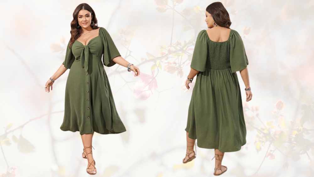 V neck summer dress