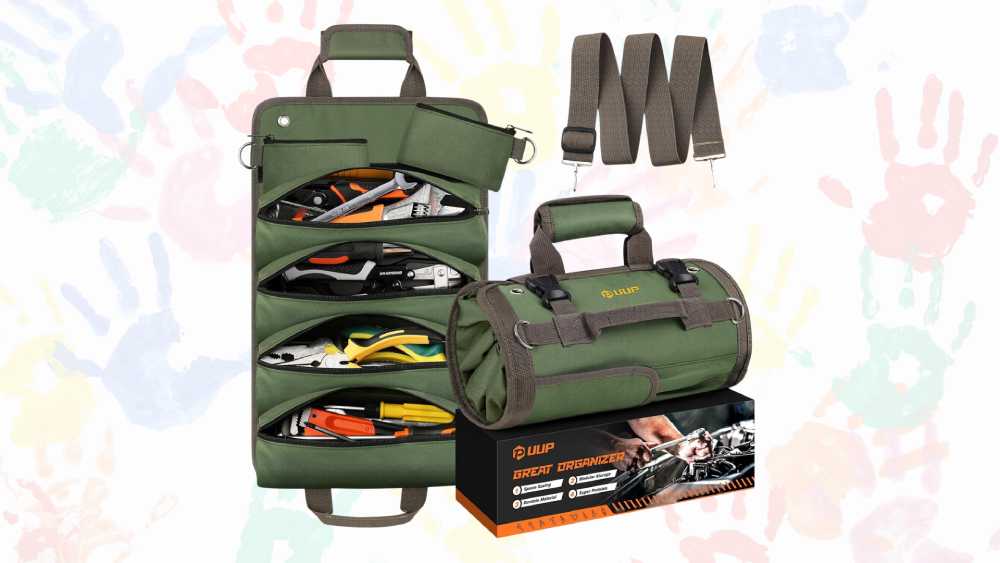 Roll-up tool bag for organized storage
