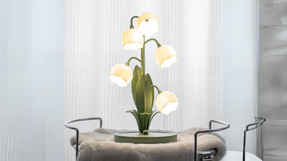 Lily of the valley flower lamp