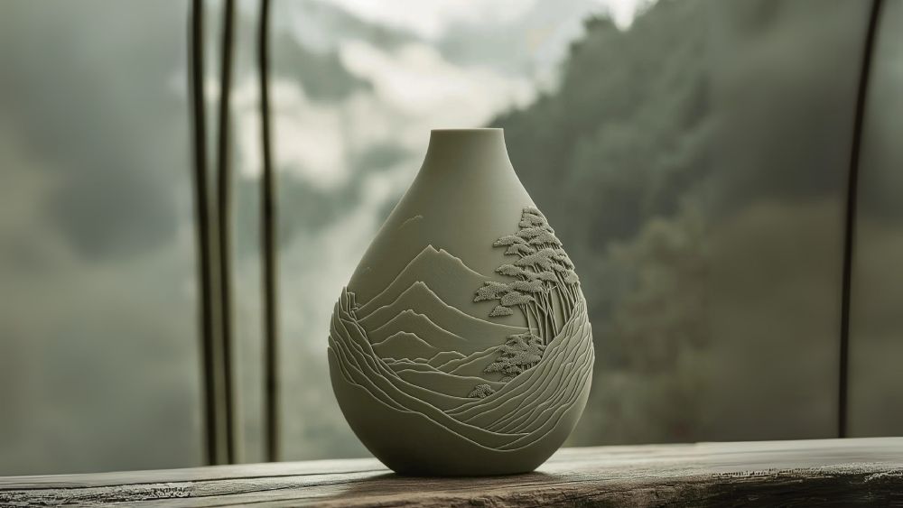 Summit Peaks vase with mountain-inspired design