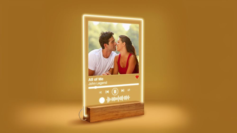 Custom Spotify plaque with scannable code