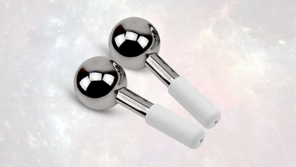 Ice globes for soothing face massages