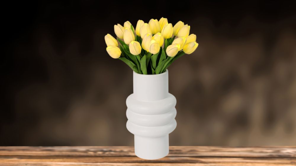 Tulip bouquet with glowing LED lights